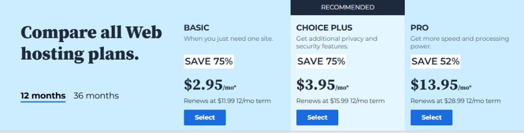 Bluehost 12 Months Plan Bluehost 12 Months Plan
